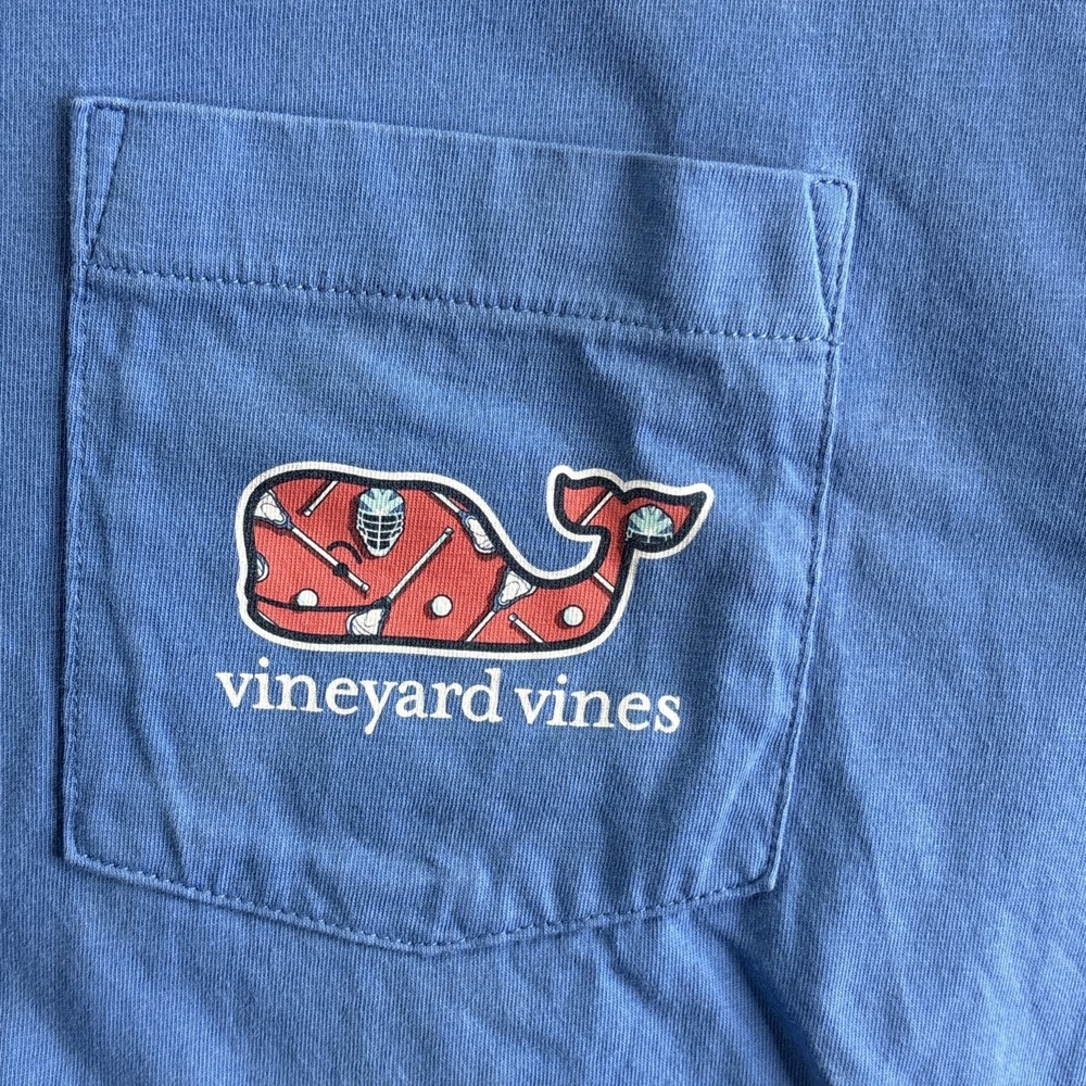 Vineyard Vines Men's XS Blue Field Hockey Crew Neck Long Sleeve T-Shirt Casual - Picture 9 of 9
